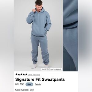 Comfrt sweatpants and hoodie sky color unisex size 2x